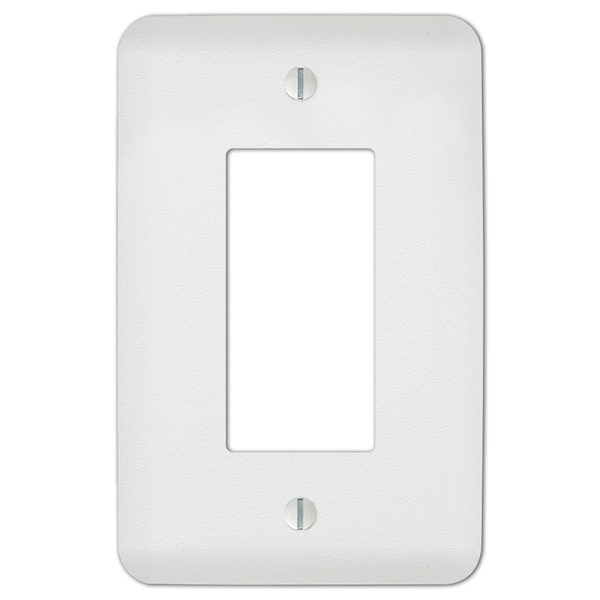 Amerelle Amerelle Capri Paintable Textured White 1 gang Stamped Steel Decorator Wall Plate 1 pk 635RW - main